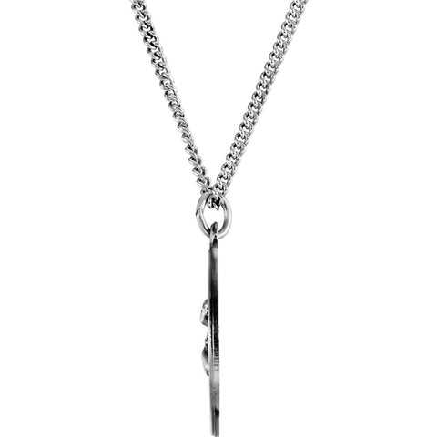 Sterling Silver 18.25 Round St. Martin de Porres Medal