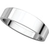 14k White Gold 5mm Flat Tapered Band, Size 6