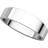 14k White Gold 5mm Flat Tapered Band, Size 5