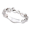 14K White Gold 4mm Scroll Design Band (Size 6)