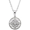 0.05 CTTW Diamond Necklace 18 inch in Sterling Silver
