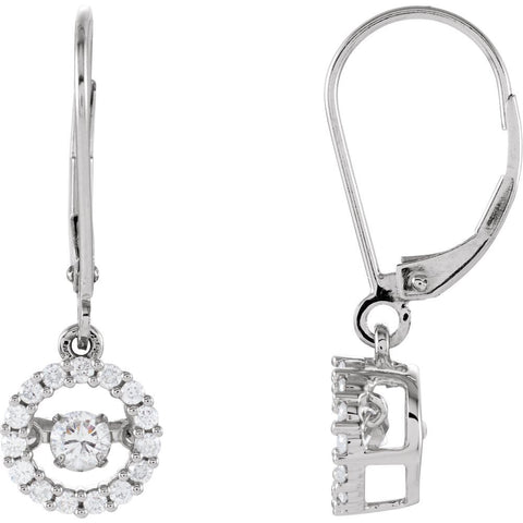 14k Yellow Gold 1/2 CTW Diamond Halo-Style Mystara® Earrings