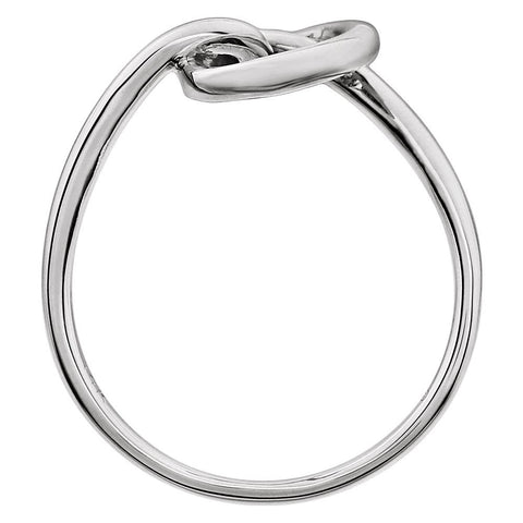 14k White Gold Knot Design Ring, Size 7