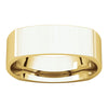 14k Yellow Gold 6mm Square Comfort Fit Band, Size 8