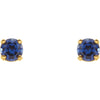 14k Yellow Gold Chatham® Lab-Grown Sapphire Youth Earrings