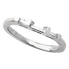 Elegant and Stylish 04.10 MM and 1/6 ct. tw. Diamond Anniversary Band in Platinum ( Size 6 ), 100% Satisfaction Guaranteed.
