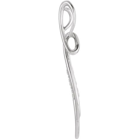 14k White Gold 1/3 CTW Diamond 3-Stone Freeform Pendant
