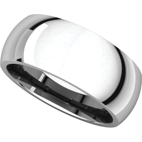 Sterling Silver 8mm Comfort Fit Band, Size 9.5
