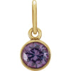 14k Yellow Gold Imitation Alexandrite Birthstone Charm