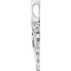 14k White Gold Freeform Pendant