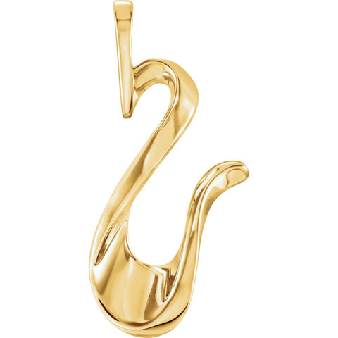 14k Yellow Gold Freeform Pendant Mounting