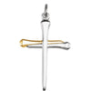 14K Yellow Gold-Plated Sterling Silver Nail Cross 24" Necklace