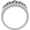 14k White Gold 1/4 CTW Blue Sapphire & Diamond Anniversary Band, Size 7