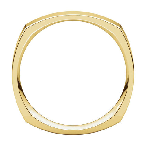 14k Yellow Gold 4mm Square Comfort Fit Band, Size 11
