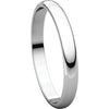 Sterling Silver 2.5mm Half Round Light Band, Size 6.5