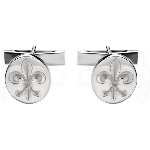 10k Yellow Gold Fleur De Lis Cuff Link