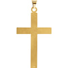 14k Yellow Gold 39x25mm Cross Pendant with Design