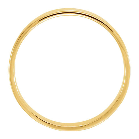 14k Yellow Gold 6mm Flat Band with Hammer Finish Size 11