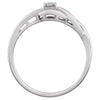 14k White Gold .04 CTW Diamond Ring, Size 7