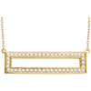 14k Yellow Gold 3/8 ctw. Diamond Rectangle 16-18-inch Necklace