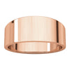 14k Rose Gold 10mm Flat Tapered Band, Size 6