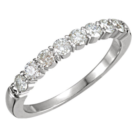 14k White Gold Anniversary Band, Size 6