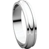 Sterling Silver 4mm Half Round Edge Band, Size 11