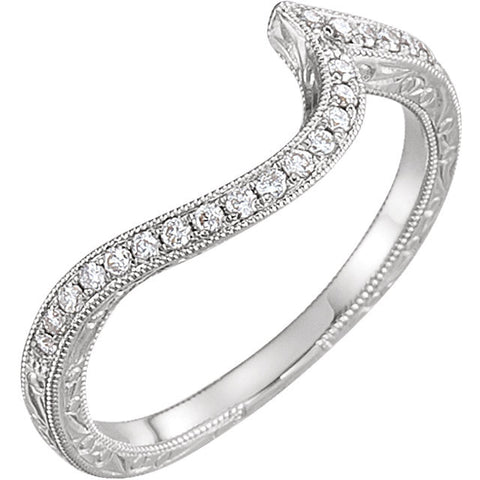 14k White Gold 1/6 CTW Diamond Band, Size 6