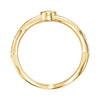 14k Yellow Gold 1/3 CTW Diamond Infinity-Inspired Ring, Size 7