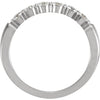 14k White Gold 1/2 CTW Diamond Anniversary Band, Size 7