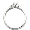 14k White Gold Cubic Zirconia Engagement Ring, Size 7