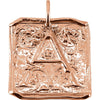 14k Rose Gold Initial "A" Vintage Pendant