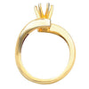 10k Yellow Gold Solitaire Engagement Ring Base, Size 7