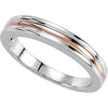 14K White & Rose Gold Band, Size 7