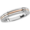 14K White & Rose Gold Band, Size 7