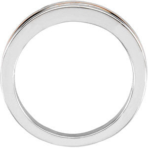 14K White & Rose Gold Band, Size 7