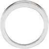 14K White & Rose Gold Band, Size 7