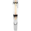14K White & Rose Gold Band, Size 7