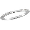1/8 CTTW Matching Wedding Band for Engagement Ring in 14k White Gold (Size 6 )