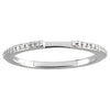 14k White Gold 1/8 CTW Diamond Band for 6X6MM Engagement, Size 7