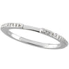 14k White Gold 1/8 CTW Diamond Band for 5X5MM Engagement, Size 7