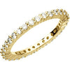 1 CTTW Round Diamond Eternity Wedding Band Ring in 14k Yellow Gold (Size 7 )