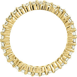 14k Yellow Gold 1 CTW Diamond Eternity Band Size 7