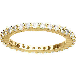14k Yellow Gold 1 CTW Diamond Eternity Band Size 7