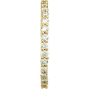 14k Yellow Gold 1 CTW Diamond Eternity Band Size 7