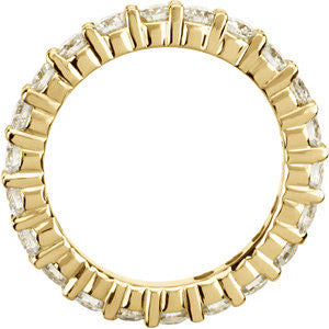 14k Yellow Gold 2 CTW Diamond Eternity Band Size 7
