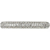 Platinum Pavé Accented Engagement Ring or Band, Size 7