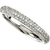 14k White Gold 3/8 CTW Diamond Band, Size 7