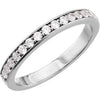 1/3 CTW Diamond Wedding Band Ring for a Matching Engagement Ring with 4.5 mm Center Stone in 14k White Gold (Size 6 )