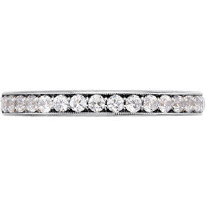14k White Gold 1/3 CTW Diamond Band for 4.5mm Engagement , Size 7